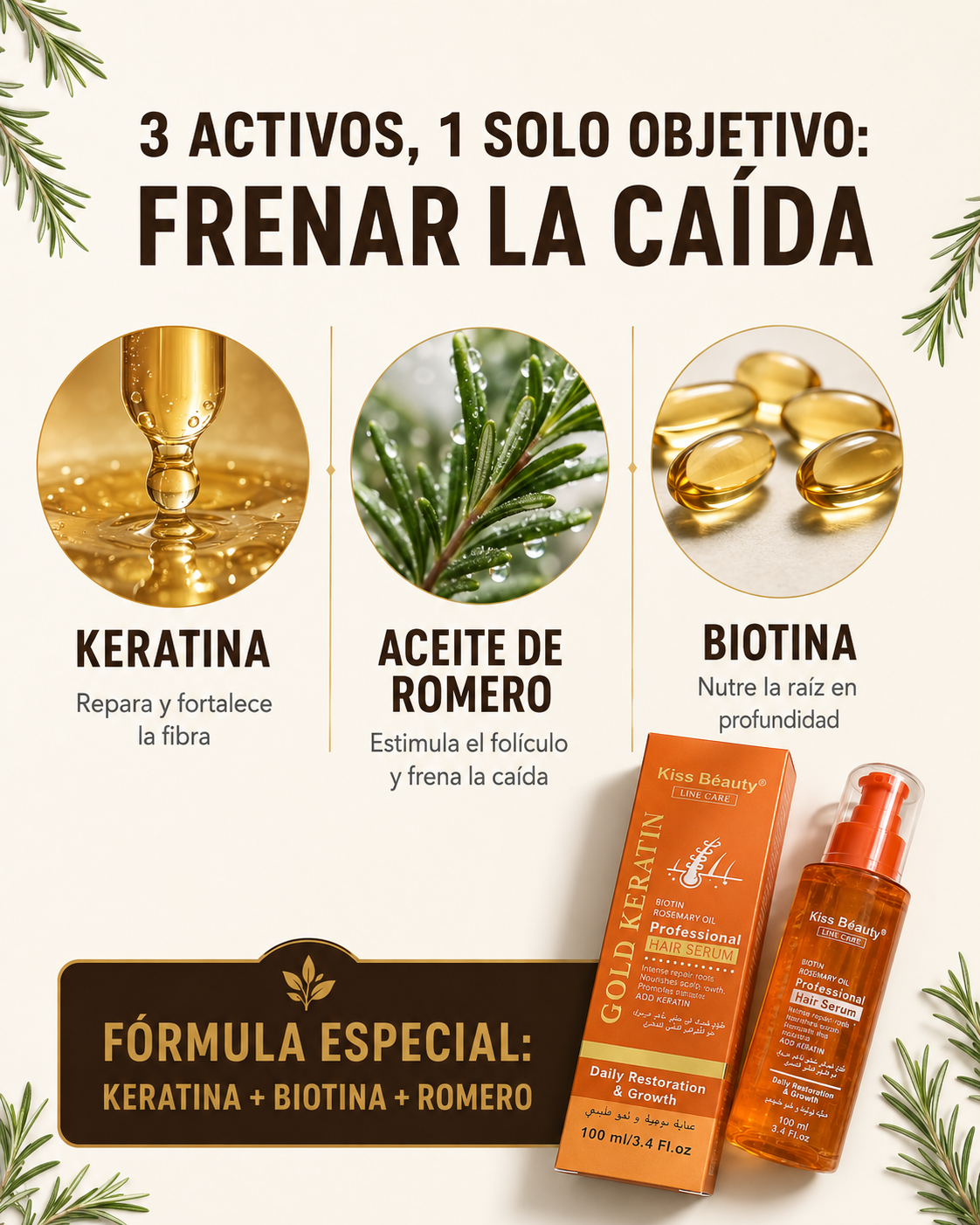 Sérum Capilar de Romero y Biotina para el cuero cabelludo